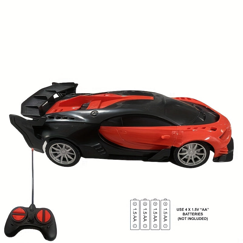 RC Car Toy 1:24 Scale High-Speed Drift Remote Control Car with LED Lights & 4-Channel Control – Kids Birthday Christmas Halloween Gift Blue Black Red