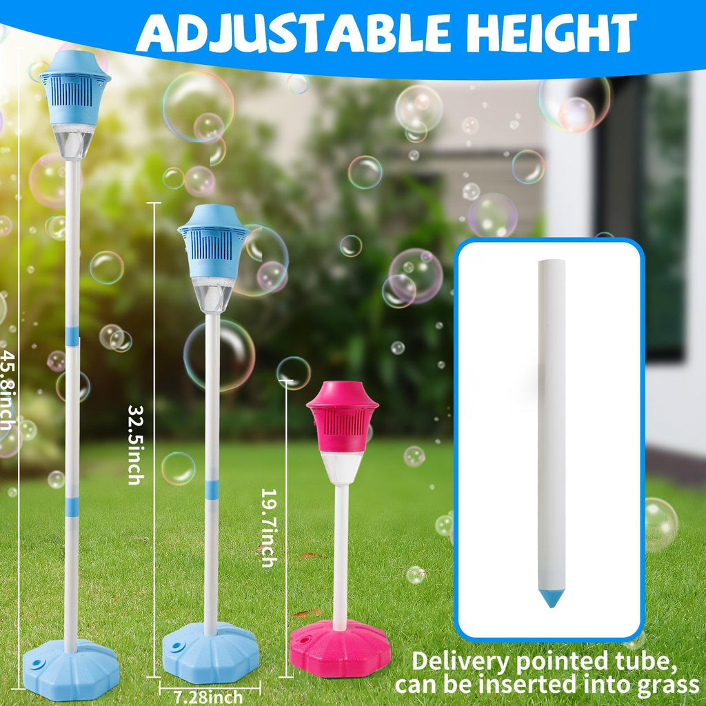 Automatic Bubble Maker for Kids – 20,000 Bubbles/Min with Music & Lights, Adjustable Height Stand, Portable Bubble Blaster for Indoor Outdoor Party