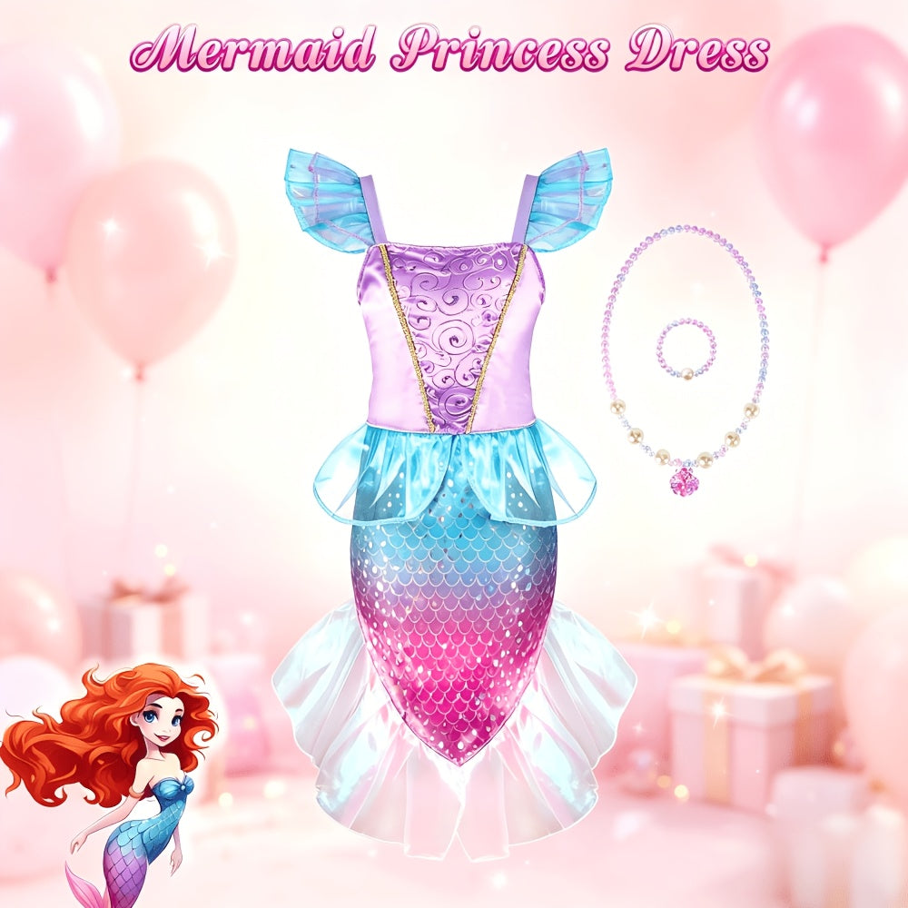 Princess Dress Up Clothes for Girls 18-Piece Role Play Costume Gift Set, Princess Dress Up Toys, Birthday Christmas Party Gift for Girls Ages 3-6
