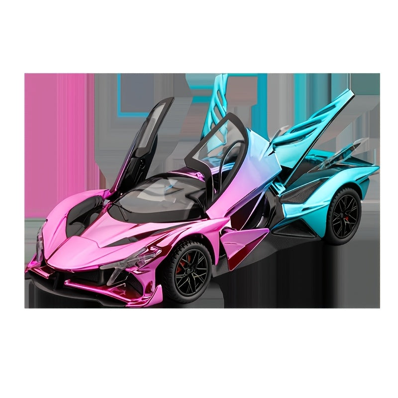 1:24 Scale Lamborghini Die-Cast Model Car Zinc Alloy Collectible Supercar Exhibition Grade Desktop Ornament Gift for Car Lovers Men Teens Ages 14+ Christmas