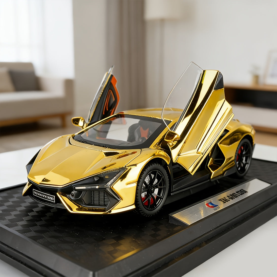 1:24 Scale Lamborghini Die-Cast Model Car Zinc Alloy Collectible Supercar Exhibition Grade Desktop Ornament Gift for Car Lovers Men Teens Ages 14+ Christmas