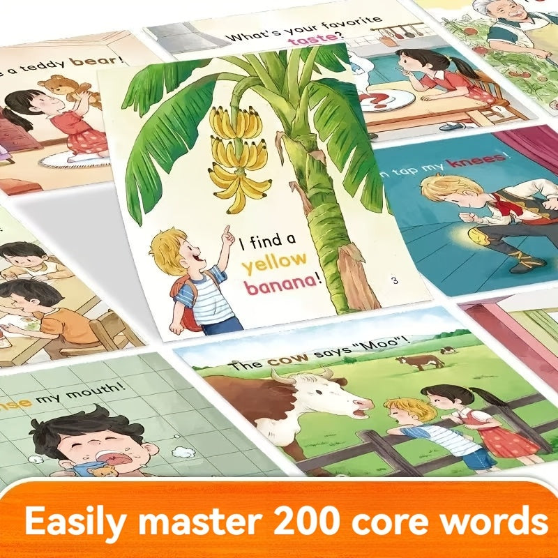English Story Picture Books for Kids 10-Pack – Color-Coded Nouns Beginner English Learning Books for Toddlers & Preschoolers ESL Read-Aloud