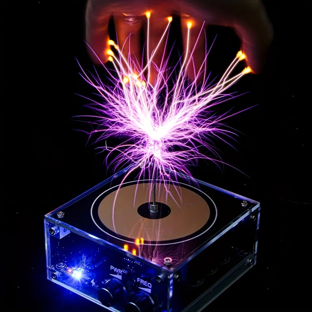 Tesla Coil Music Arc Plasma Loudspeaker – Wireless Transmission Experiment Desktop Model, STEM Science Toy for Teens Adults, Cool Birthday Gift for Boys Ages 15+