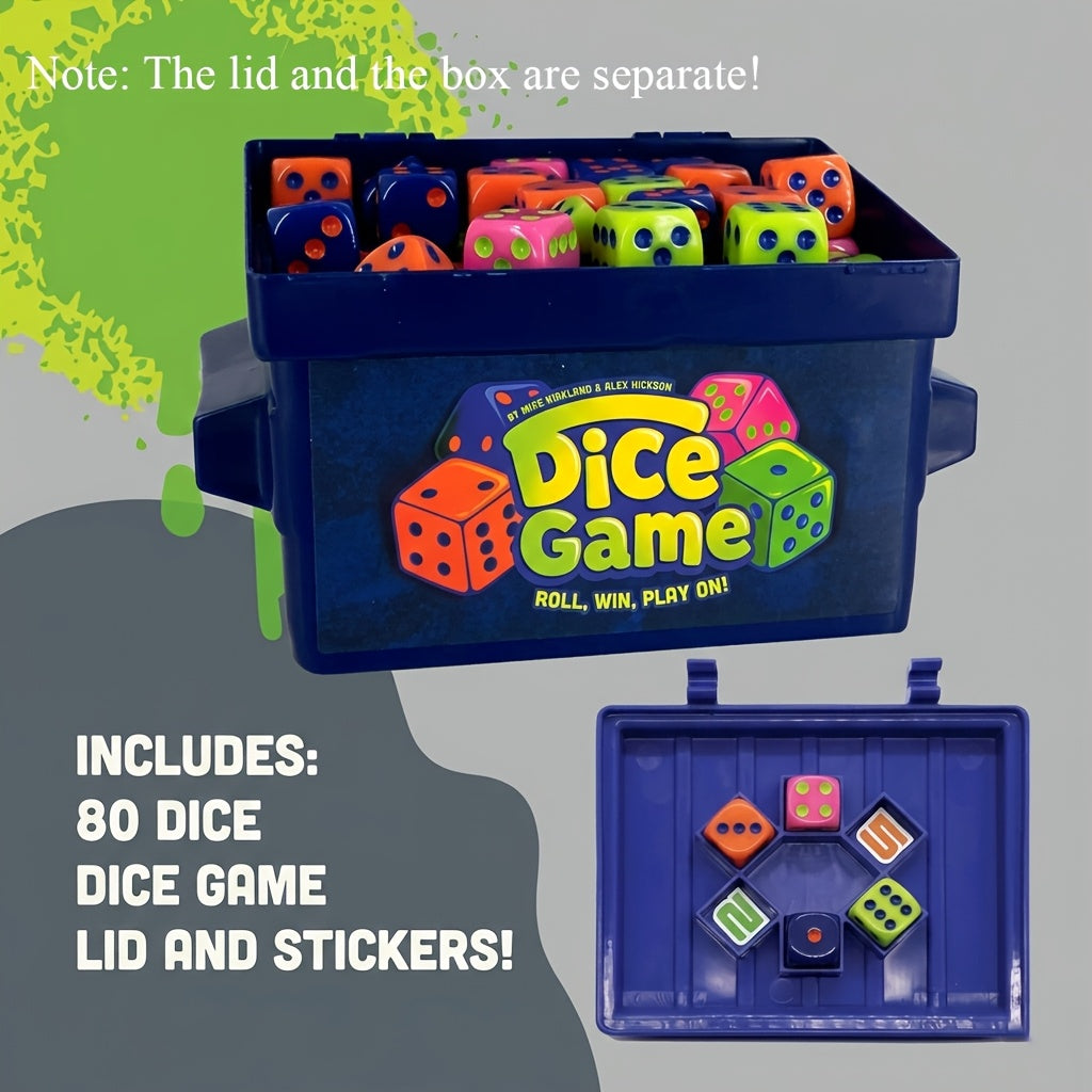 Fast Paced Dice Rolling Board Game 80 Dice 2-4 Player Addictive Party Game for Adults Game Night Travel Camping Fun Birthday Gift