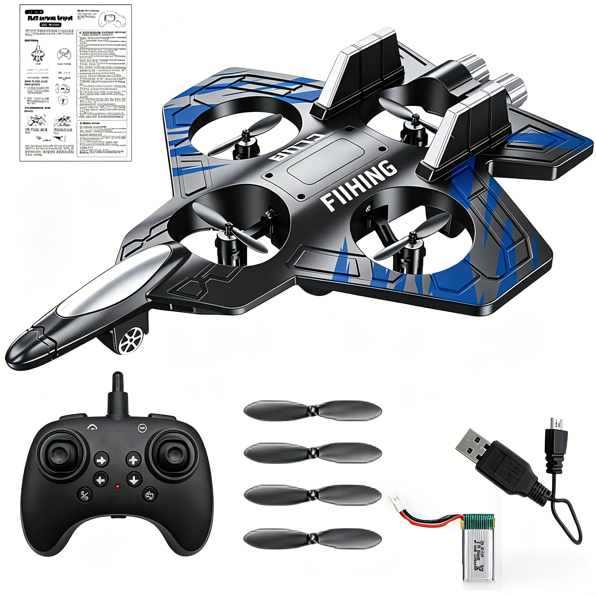 RC Drone for Beginners Rechargeable Battery Altitude Control Quadcopter Indoor Outdoor Remote Control Flying Toy Christmas Halloween Thanksgiving Gift