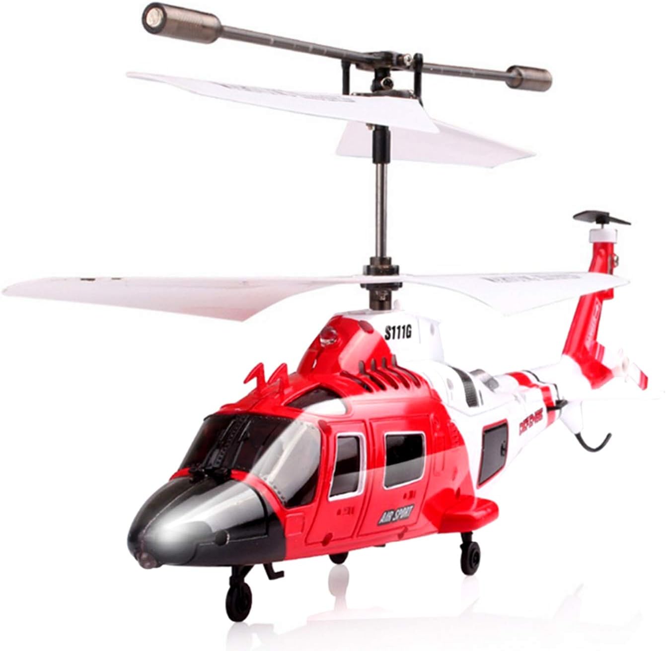 SYMA S111G Coast Guard Rescue RC Helicopter, 3CH Gyro Infrared Indoor Mini Helicopter with LED Lights, Easy to Fly for Beginners, Perfect Gift for Kids & Adults