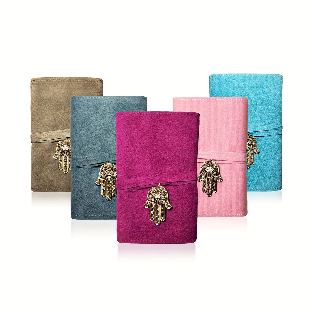 Velvet Tarot Card Storage Bag Set of 5 with Retro Pendant – Drawstring Pouch for Tarot Cards, Crystals, Runes & Oracle Decks, Spiritual Witchcraft Gift for Readers & Collectors