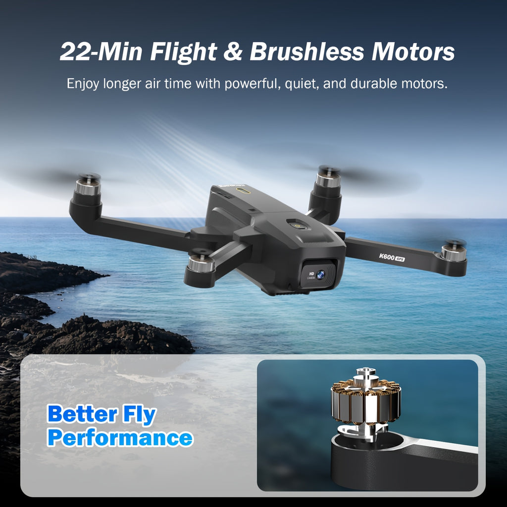 GPS Drone with Camera for Adults, 4.5" LCD RC Screen, Brushless Motor, Follow Me, Auto Return, Gesture Control, Altitude Hold, 3 Speeds, Under 250G – Supports 32G SD Card