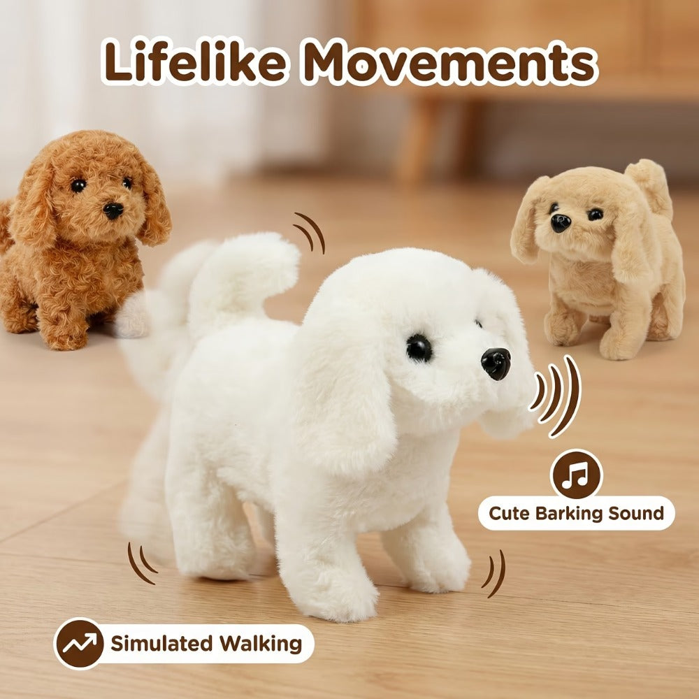Interactive Robot Dog Toy with Walking, Barking & Expression Eyes – Button Control Simulation Biomimetic Pet Toy, Cute Animal Gift for Kids Birthday Party