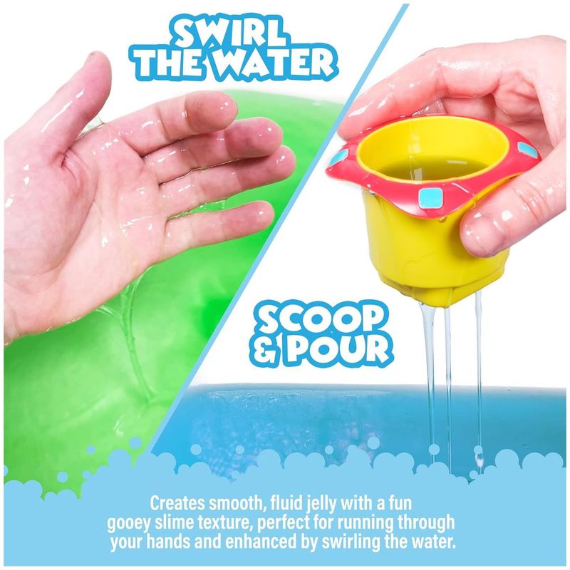 Jelly Bath Slime Bombs 6 Pack – Kids Bath Bombs with Slime Texture, Sensory Slushie Bath Fizz Toys, Fruity Scents, Non-Toxic Fun Bathtub Gift for Boys Girls