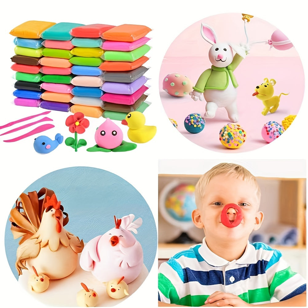 Air Dry Modeling Clay Kit 48 or 96 Colors – Non-Toxic Magic Clay with Sculpting Tools for Kids Ages 3-12, DIY Art Crafts, School Projects & Birthday Gift for Boys & Girls