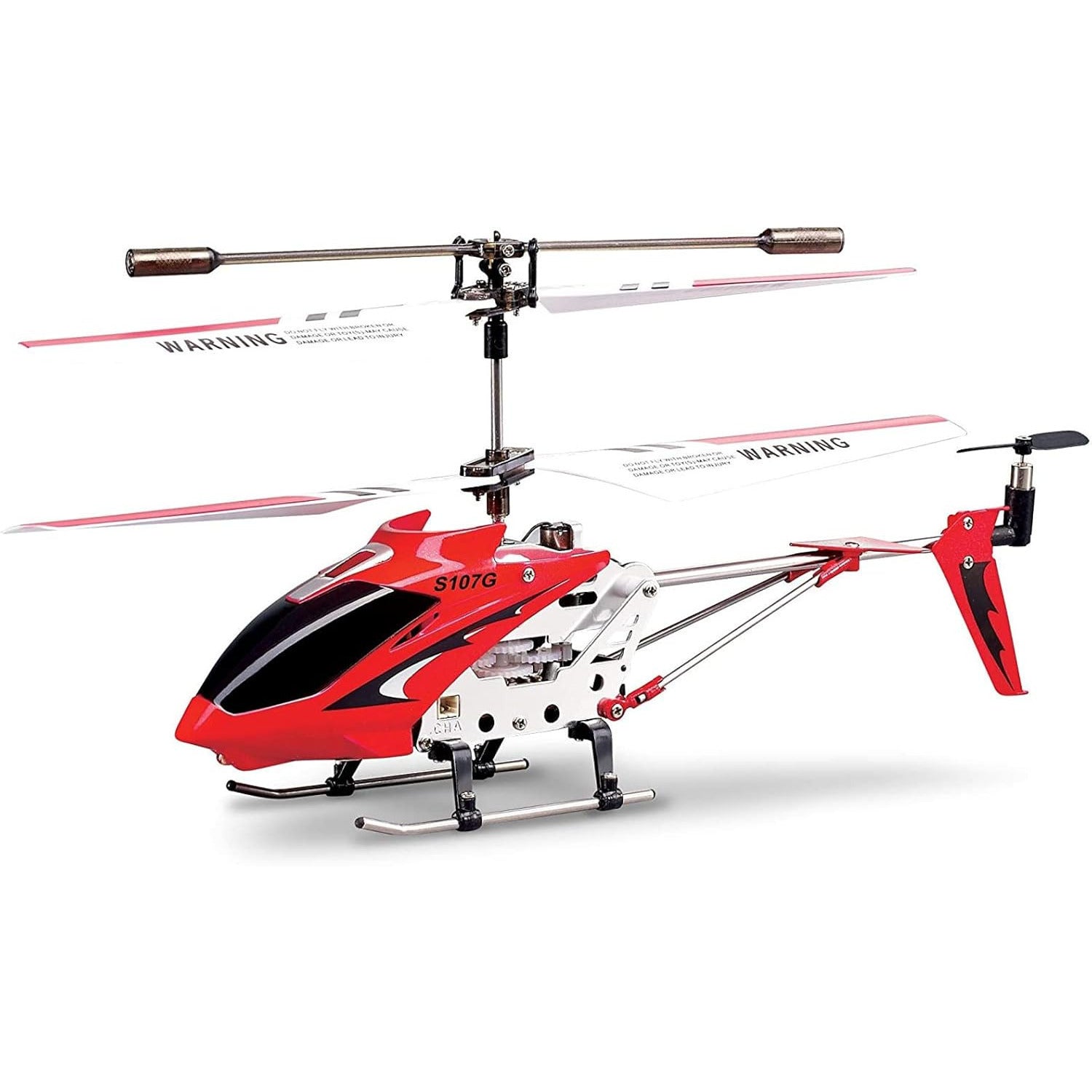 Syma S107G RC Helicopter 3.5 Channel Infrared with Gyro - Indoor Remote Control Mini Helicopter, USB Charger & Spare Blade Included, Ages 14+, Red