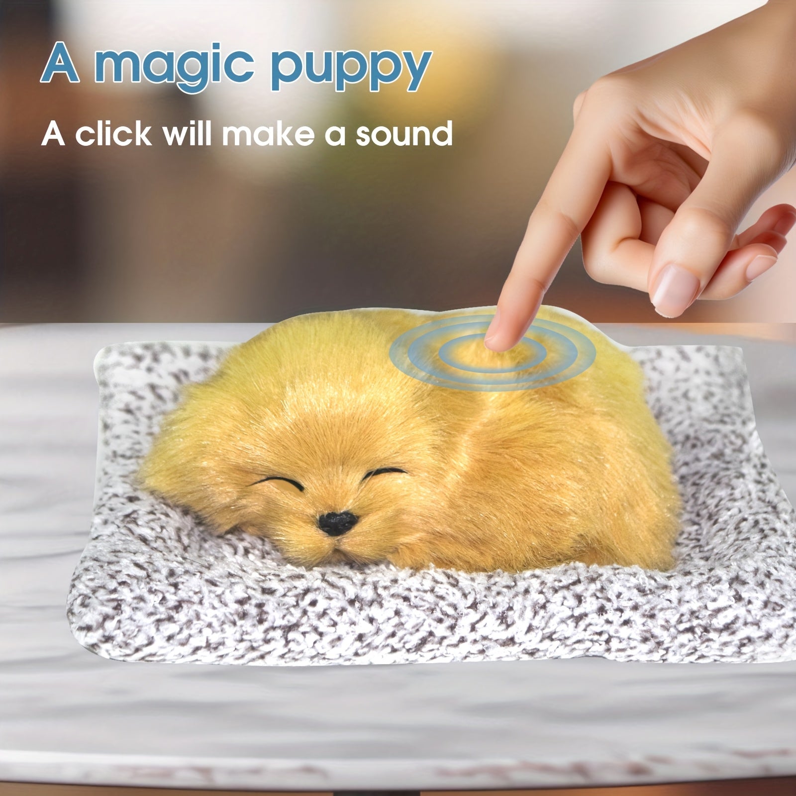Interactive Barking Puppy Toy That Barks When You Press It - Electronic Plush Dog Toy for Kids Toddlers, Realistic Sound Stuffed Animal Gift for Girls Boys Birthday Christmas Holiday