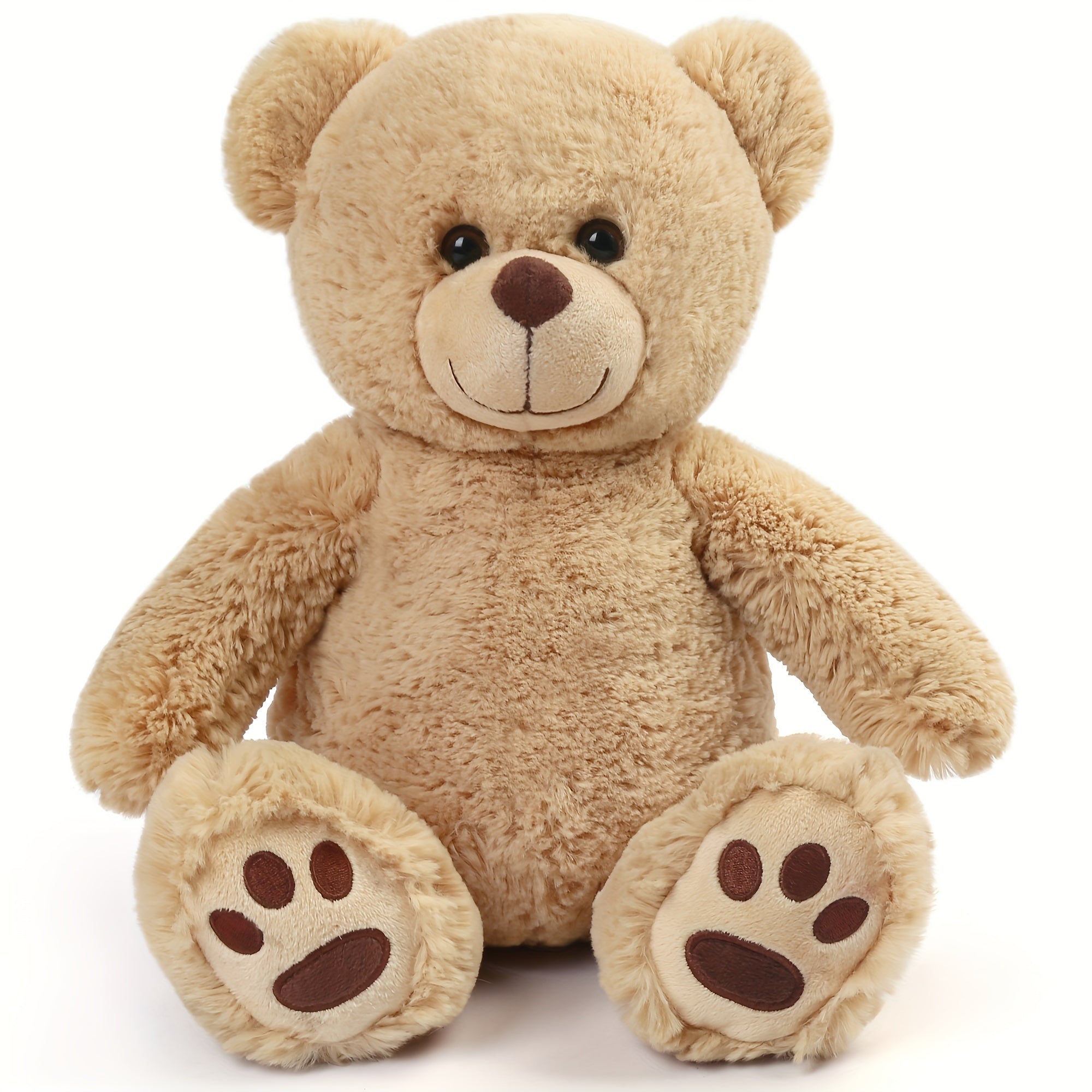 Brown Teddy Bear Stuffed Animal 10 & 12 Inch – Super Soft Plush Teddy Bear Toy with Safe Lock-Washer Eyes, Huggable Gift for Kids Toddlers Boys Girls, Birthday Christmas Easter