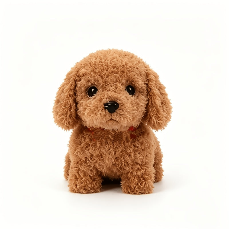 Interactive Robotic Dog Plush Toy – Electric Walking Pet Dog with Realistic Sounds, Sits Stands Cuddles, Smart Educational Toy for Kids Ages 3+, Birthday Gift for Boys Girls