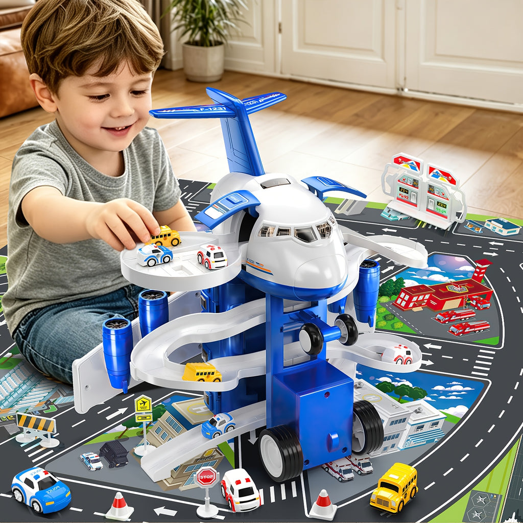 Inertia Airplane Toy for Kids with Music & Light – Simulation Passenger Plane Diecast Aircraft, Push & Go Vehicle Toy, Educational Gift for Boys & Girls Ages 3+