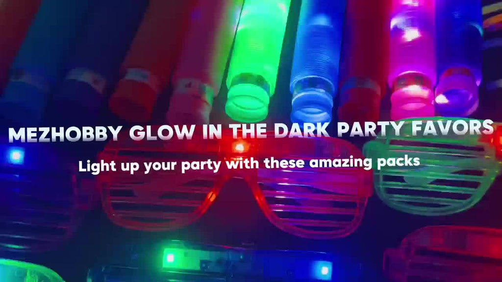 Glow in the Dark Party Supplies 248pcs – LED Glasses, Glow Sticks, LED Hair Clips & Fiber Optic Sticks for Birthday, New Year, Neon Party Favors