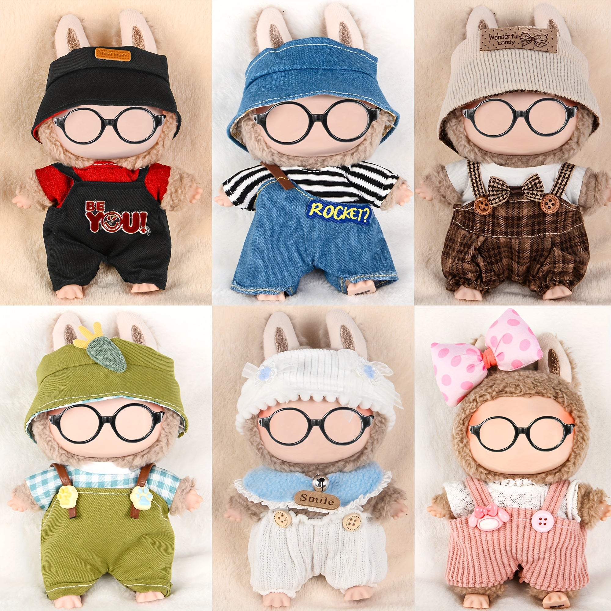 6pcs Mini Fashion Doll Outfits Set for 17cm (6.7 Inch) Dolls – Mixed Style Clothing Pack, Assorted Designs, Affordable Doll Wardrobe Gift for Girls Ages 3+, No Doll Included