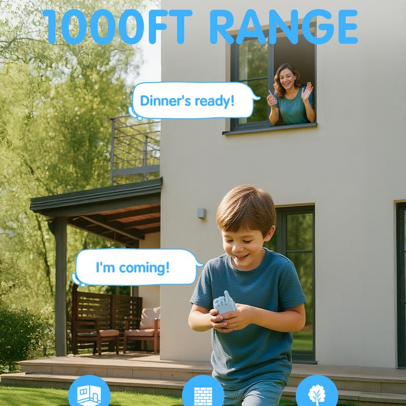 Video Walkie Talkies for Kids with Camera, 2-Pack Two-Way Communication Toys for Ages 3-12, Indoor Games, Camping and Adventure Gifts