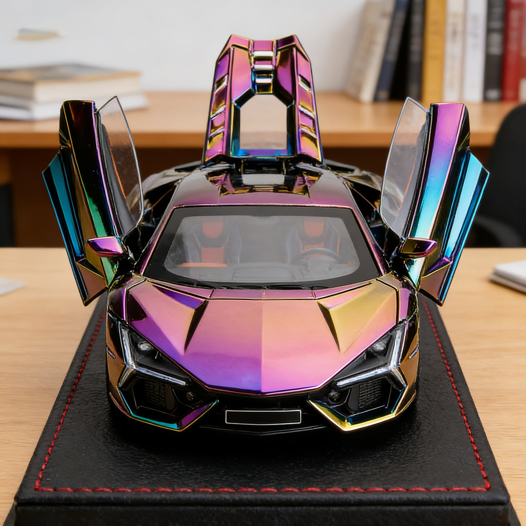 1:24 Scale Lamborghini Die-Cast Model Car Zinc Alloy Collectible Supercar Exhibition Grade Desktop Ornament Gift for Car Lovers Men Teens Ages 14+ Christmas