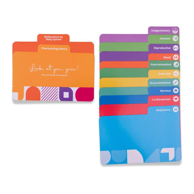 Pharmacology Flashcards for Nursing Students, Level Up RN Edition 3 Body System Medication Review with Memory Tools for NCLEX, ATI and HESI Study