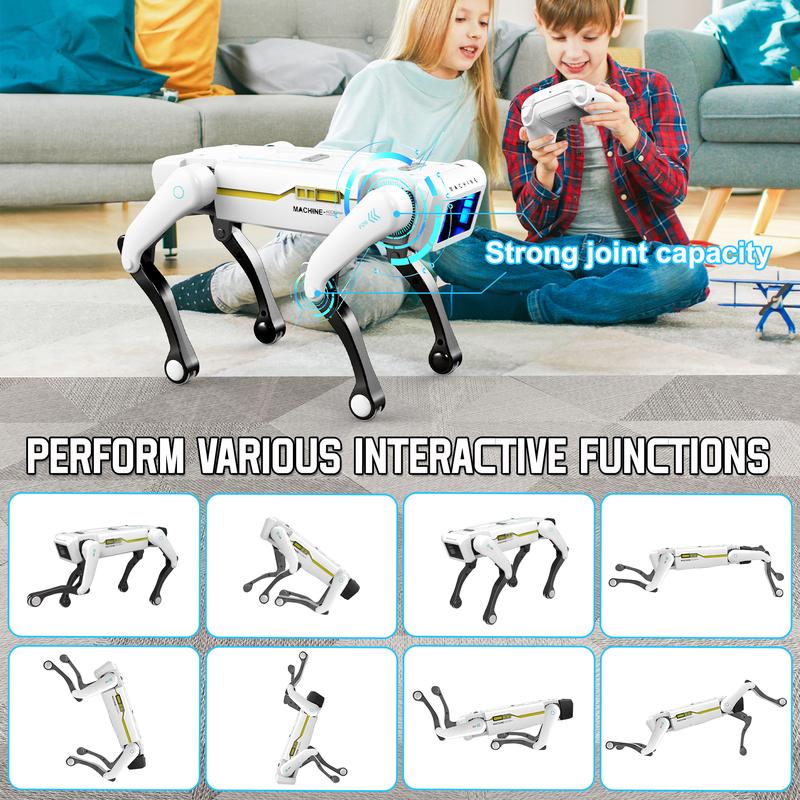 Programmable Robot Dog for Kids Ages 6-8, Remote Control Electronic Pet Toy with Dance and Sound for Interactive Play, Birthday and Christmas Gifts
