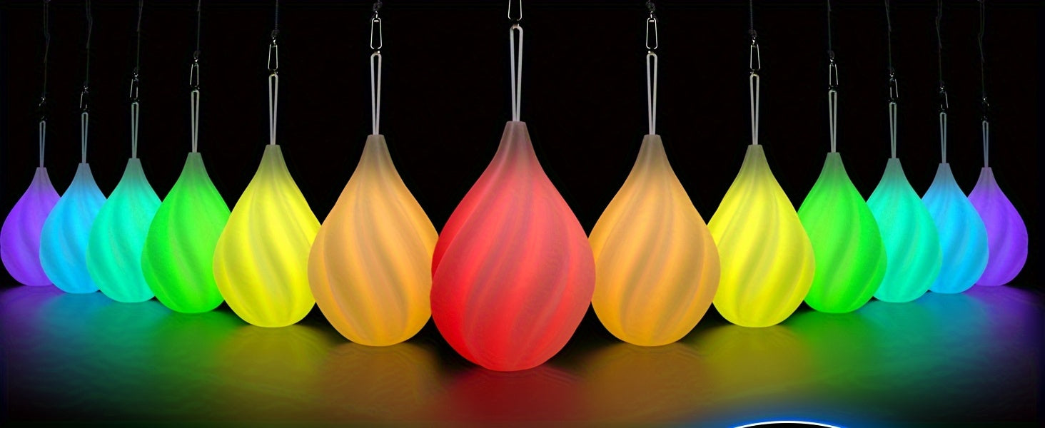 LED Poi Balls Soft Spinning Glow Poi Rainbow Fade High Strobe for Beginners Professionals Dance Performance Entertainment Gift