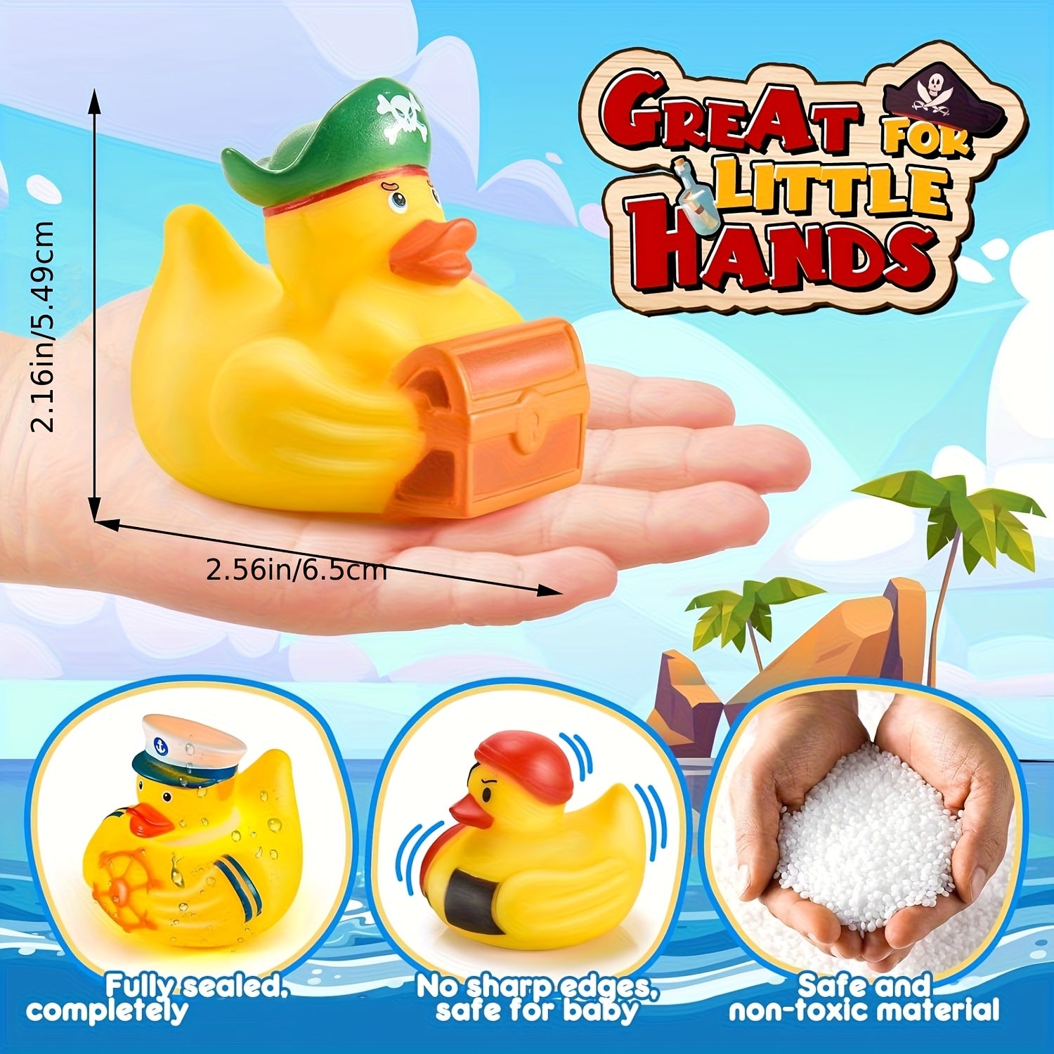No Hole Duck Bath Toys Light Up - Colorful LED Glowing Rubber Ducks for Bathtub Pool, Mold-Free Water Toys, Easter Birthday Gift for Baby Toddler Boys Girls, Random Colors