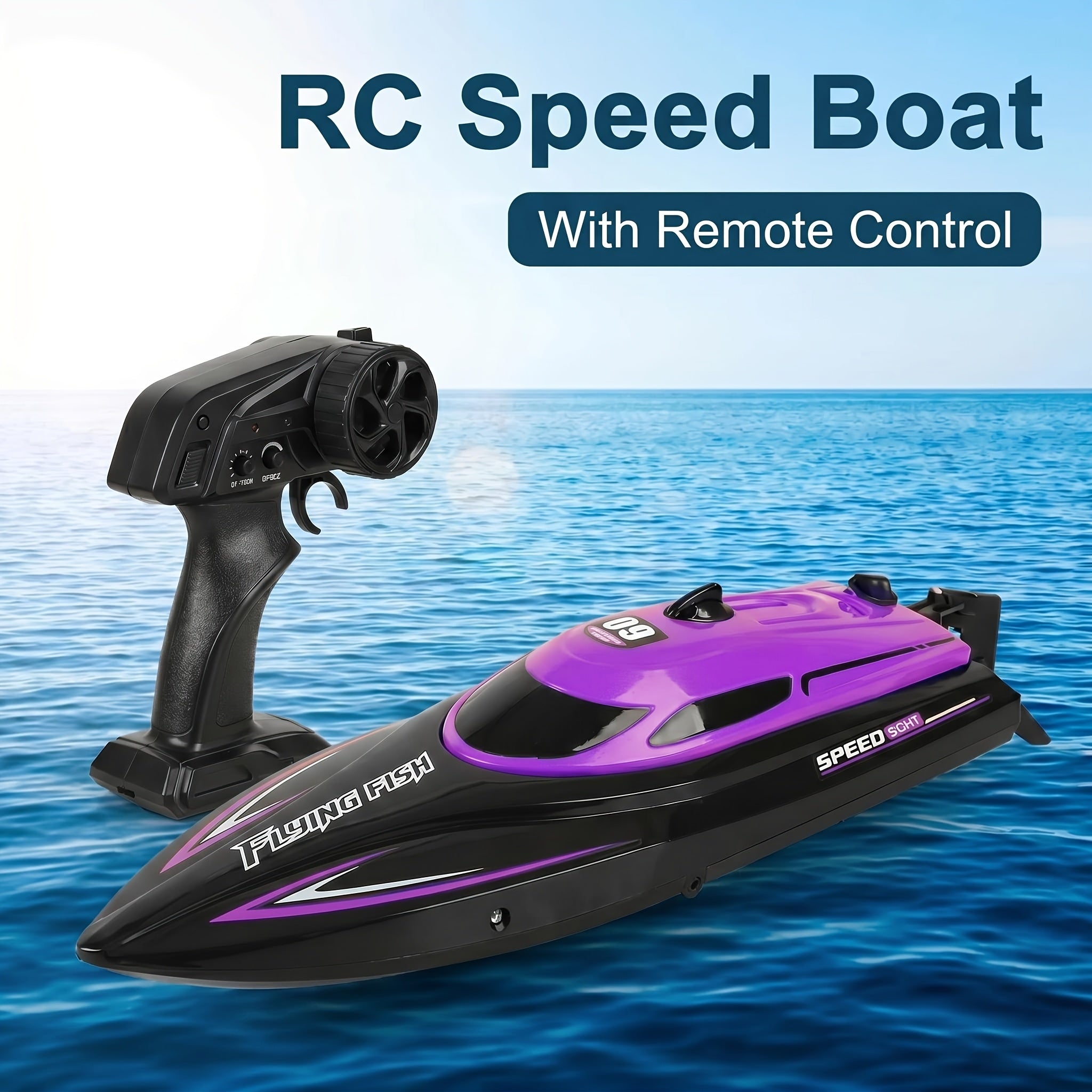 High-Speed RC Speedboat 30km/h 2.4G Remote Control Boat with LED Night Navigation Lights Anti-Capsize Water Cooling System – Kids Christmas Birthday Gift