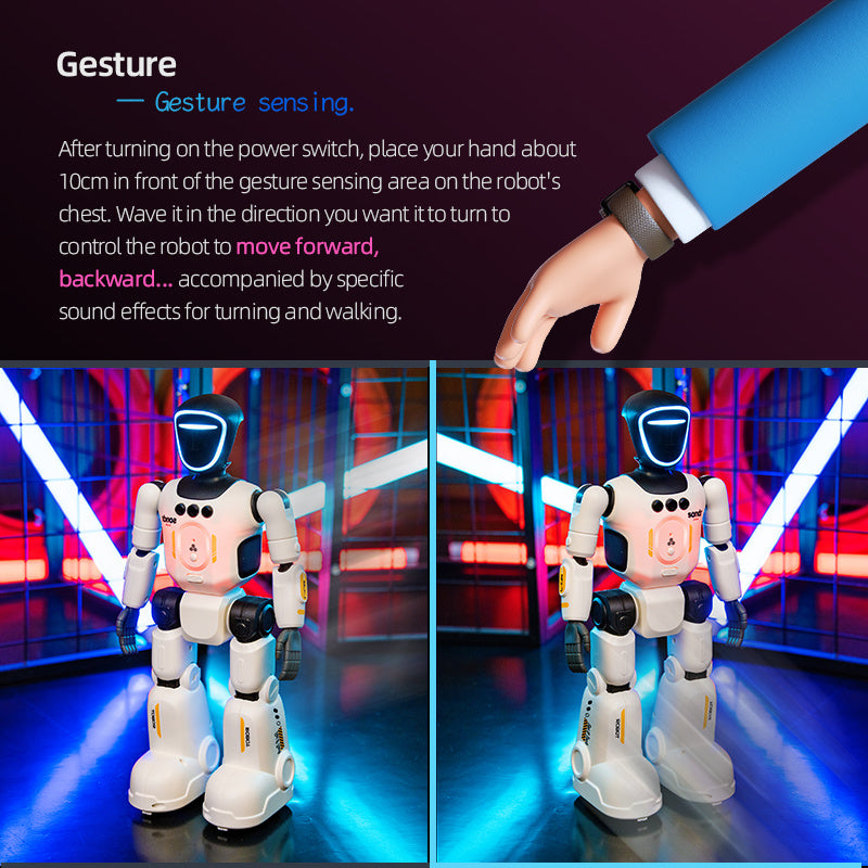 Advanced Humanoid Robot Toy with Smart Remote Pose-Controlled Joints Gesture Sensors Voice Recorder – Kids STEM Birthday Christmas Gift Boys Girls