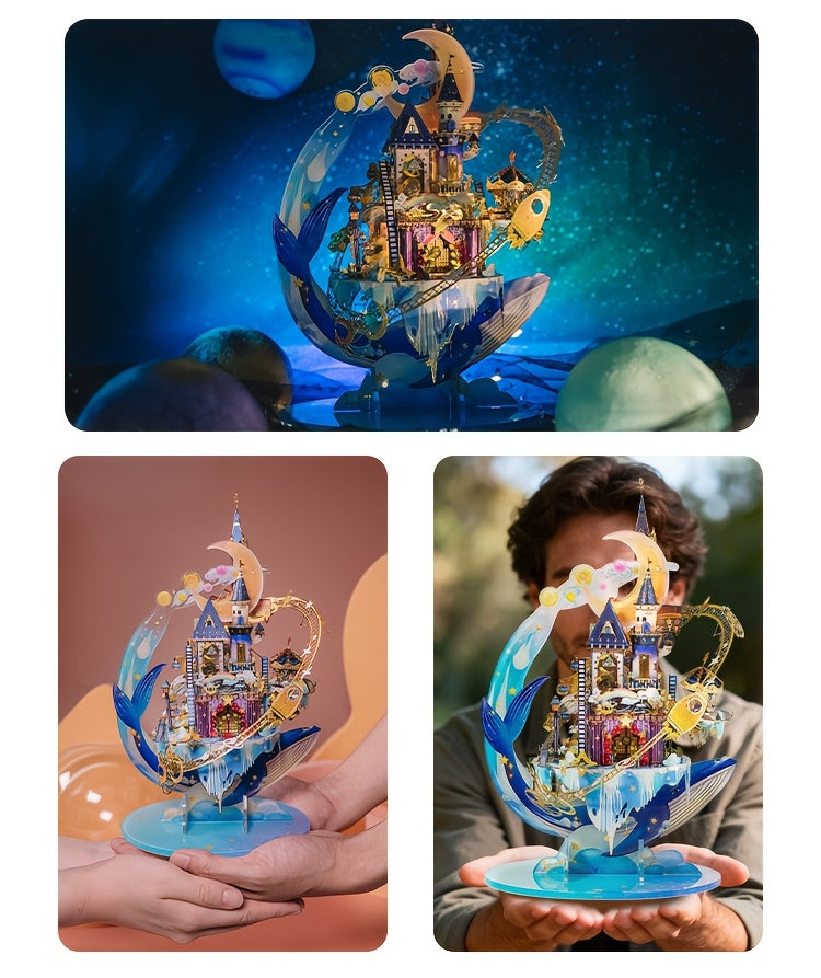 3D Metal Puzzle Star Playground Model Kit – Handcrafted Garden Building Set, Unique Birthday Gift for Teens Adults Girlfriends, Ages 14+