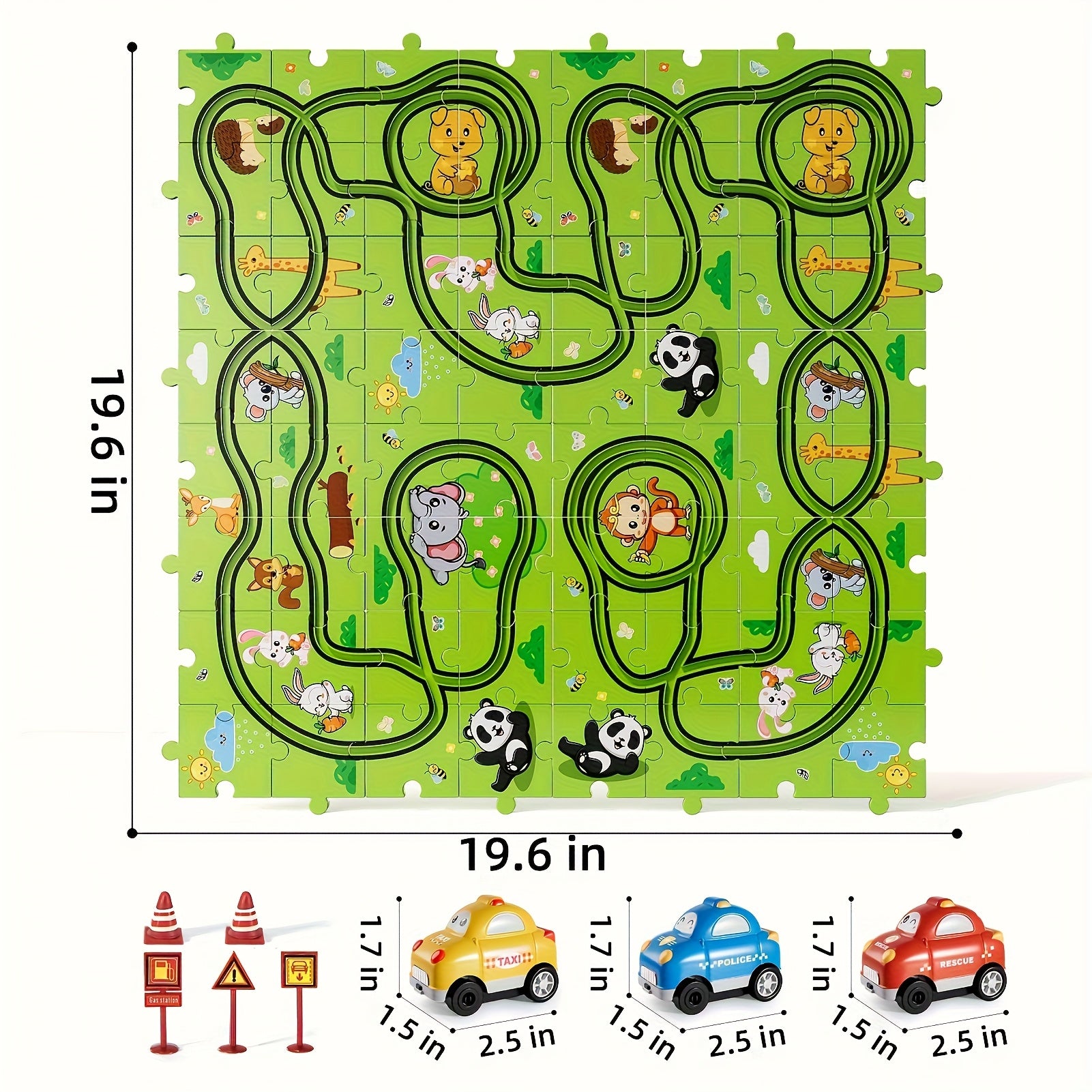 Race Track Car Set for Kids 39 56 73pcs – DIY Jigsaw Flexible Slot Track Toy, Fun Racing Car Gift for Boys Ages 3 4 5 and Up, Indoor Play