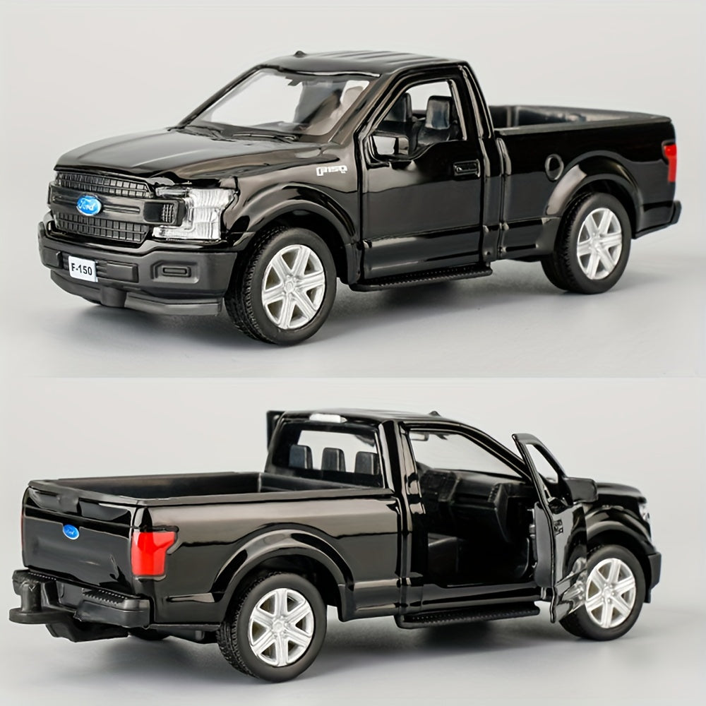 Die-Cast Pull Back Car with Horse Trailer 1:36 Scale Zinc Alloy Toy Vehicle Set, Openable Doors, Gift for Kids Boys Adults