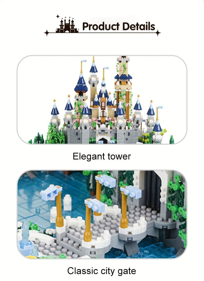 Princess Castle Building Blocks 3600pcs Fairytale Construction Toy for Girls – Educational Decorative Castle Model Kit with Gift Box, Room Decor – Birthday Valentine Easter Holiday Gift