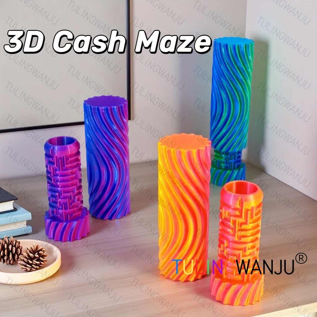 3D Cash Maze Puzzle Gift Box 6-Pack – Novelty Money Gift Container with Maze Challenge – Fun Present Box for Christmas, Halloween & Easter – Unique Gift Idea for Kids & Adults