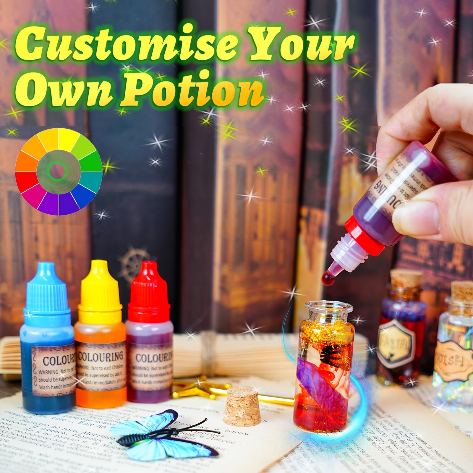DIY Magic Potion Craft Kit for Kids – Wizard Potion Bottle Making Set – Fantasy Arts & Crafts for Boys & Girls Ages 6+ – Halloween Party Activity – Christmas & Birthday Gift