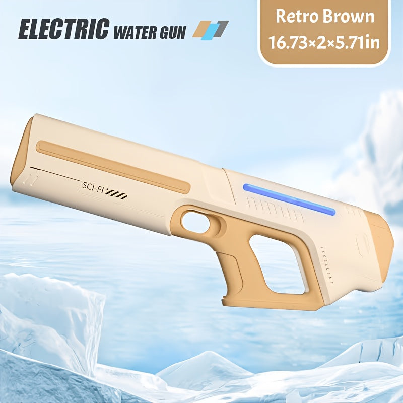 Auto-Filling Electric Water Gun 40-Foot Range Pulse Jet with LED Light Show, USB Rechargeable Large Capacity Squirt Gun for Kids & Adults Pool Beach Summer Outdoor