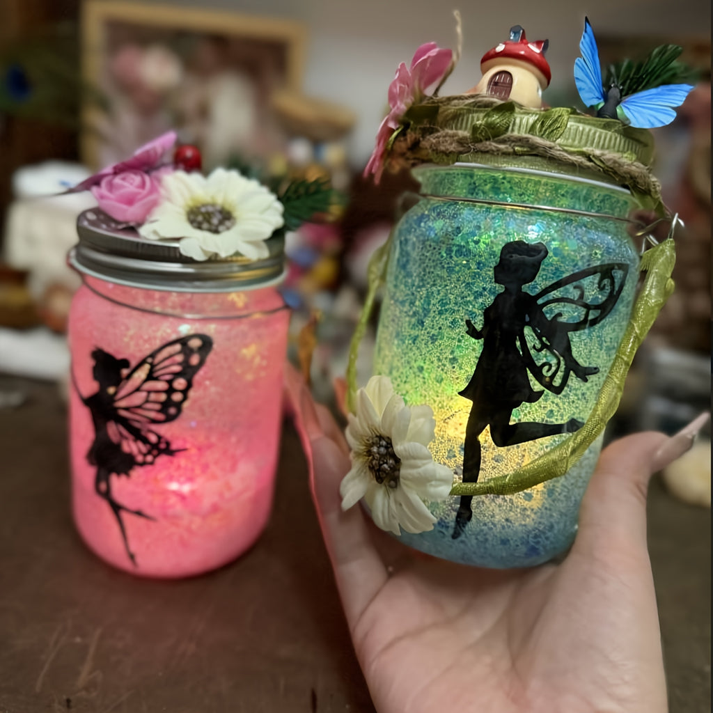 DIY Fairy Lantern Craft Kit with Color-Changing Remote Control Mason Jar Night Light – Arts & Crafts for Girls Ages 6+, Birthday Halloween Christmas Gift & Party Activity