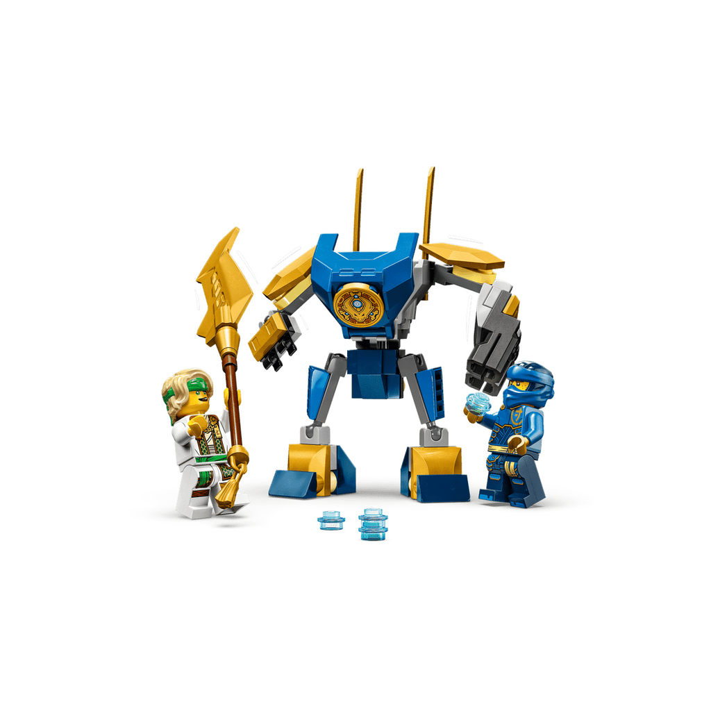 LEGO NINJAGO Jay's Mech Battle Pack 71805, Posable Ninja Mech Building Set with Golden Sword & Stud Shooters, Dragons Rising Season 2 Construction Toy for Kids Ages 6+, Birthday Christmas Gift