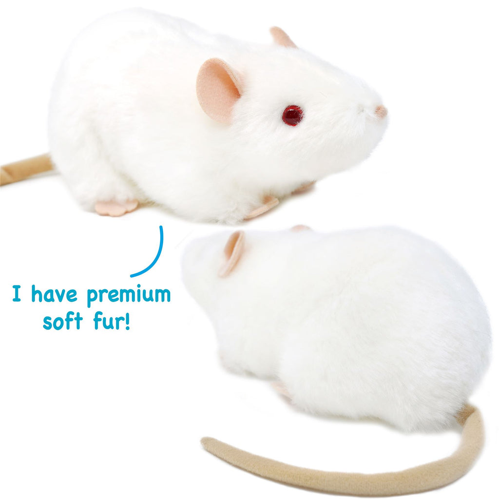 White Rat Stuffed Animal Plush 7 Inch – Wylie the Soft Cuddly Rat Plush Toy by Viahart, CPSIA Safe, Ages 3+, Unique Gift for Animal Lovers & Collectors