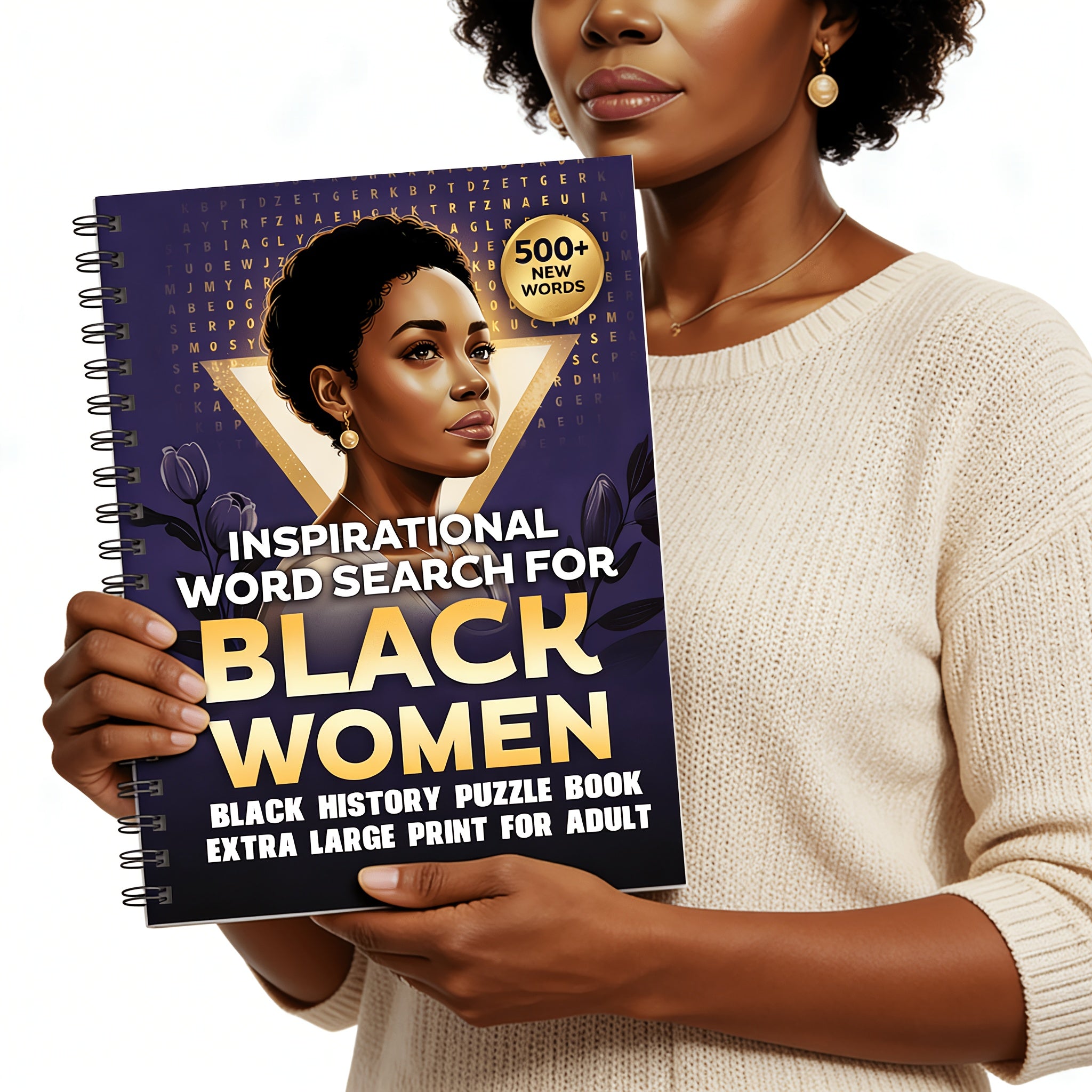 500+ Black History Word Search Puzzle Book for Adults & Seniors – Large Print, 500+ Challenging Games, Brain Activity, Memory Improvement & Cognitive Training Gift