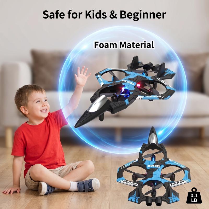 RC Stunt Fighter Jet Toy for Ages 14+, Remote Control Flying Plane with LED Lights, Altitude Hold, 360-Degree Flips and One-Touch Takeoff