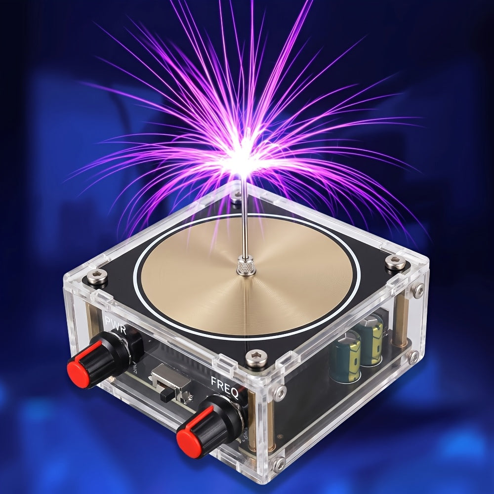 Tesla Coil Music Arc Plasma Loudspeaker – Wireless Transmission Experiment Desktop Model, STEM Science Toy for Teens Adults, Cool Birthday Gift for Boys Ages 15+