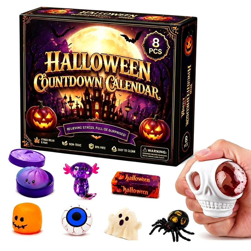 Squishy Fidget Toy Set, Cute Slow Rising Sensory Squeeze Toys for Teens and Adults, Desk Breaks, Halloween Party Favors and Birthday Gifts