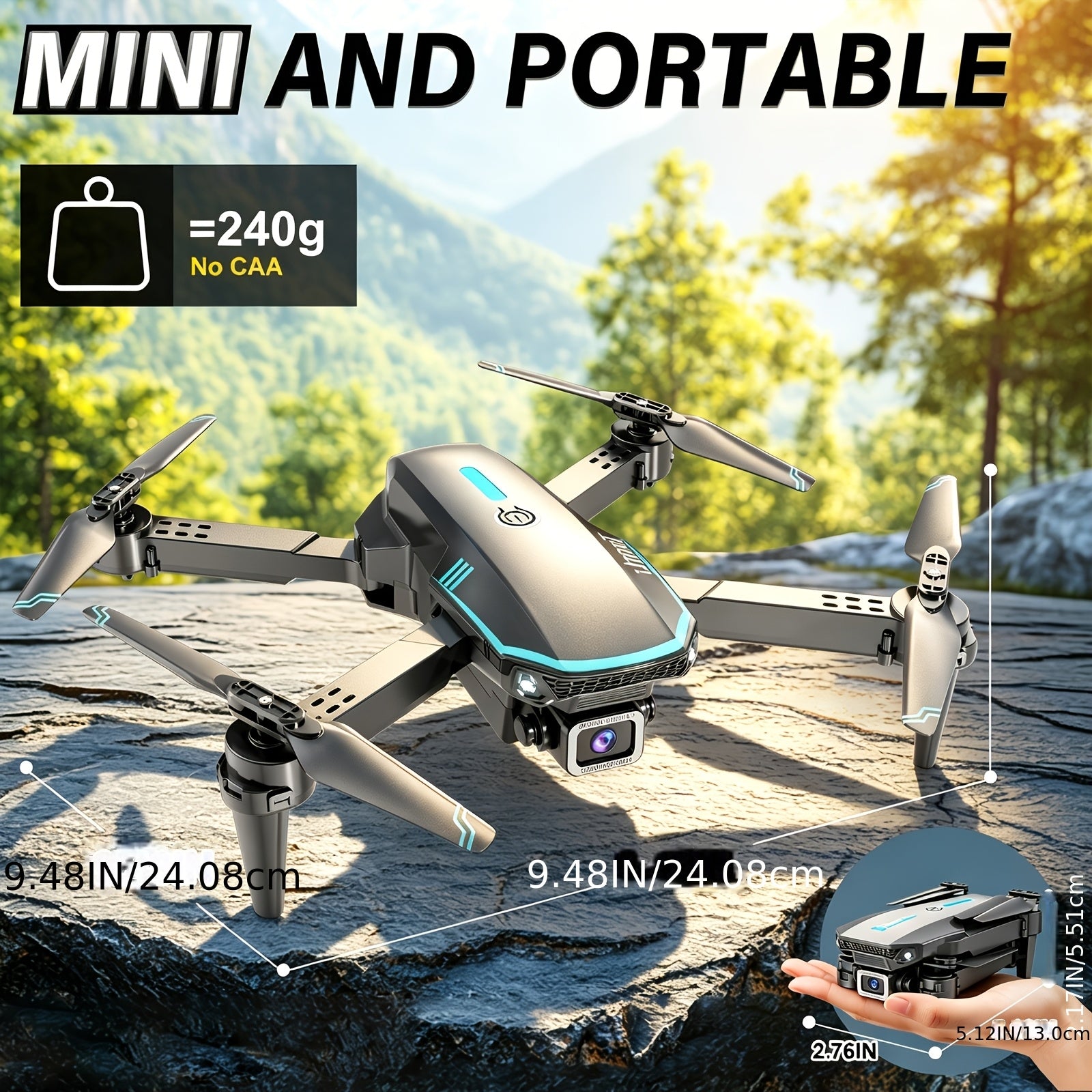 Foldable Beginner Drone with Optical Flow Hover & 360° Stunts – RC Quadcopter, Headless Mode, One-Key Takeoff/Landing, Crash-Resistant, Aerial Photography, Easy to Fly Gift
