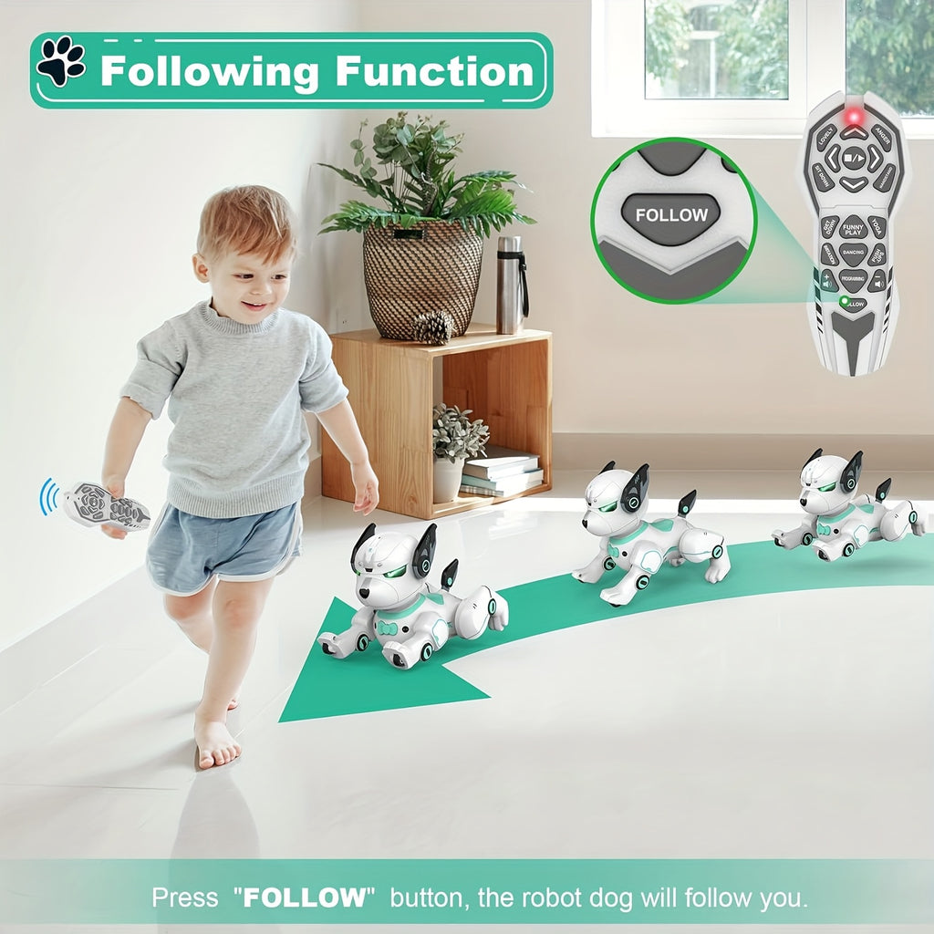 Robot Dog Toy for Kids, Interactive Electronic Pet with Sound & Stunts, AI Programmable Companion, Birthday Gift for Boys Girls Ages 5+