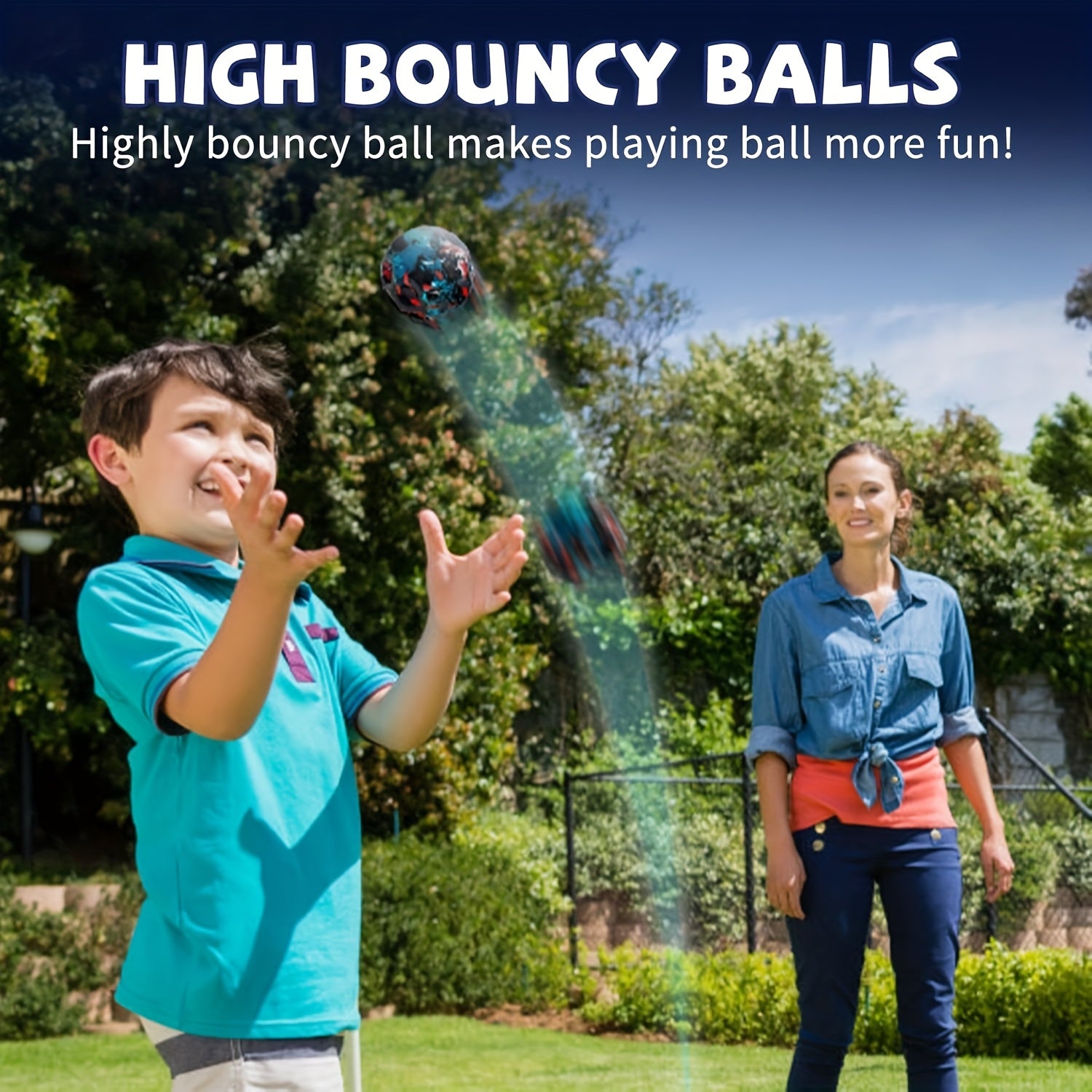 Space Moon Bouncy Balls 12-Pack Extreme High Bounce - Super Grippy Hand-Eye Coordination Toy Kids Outdoor Indoor Play Party Favor Multicolor
