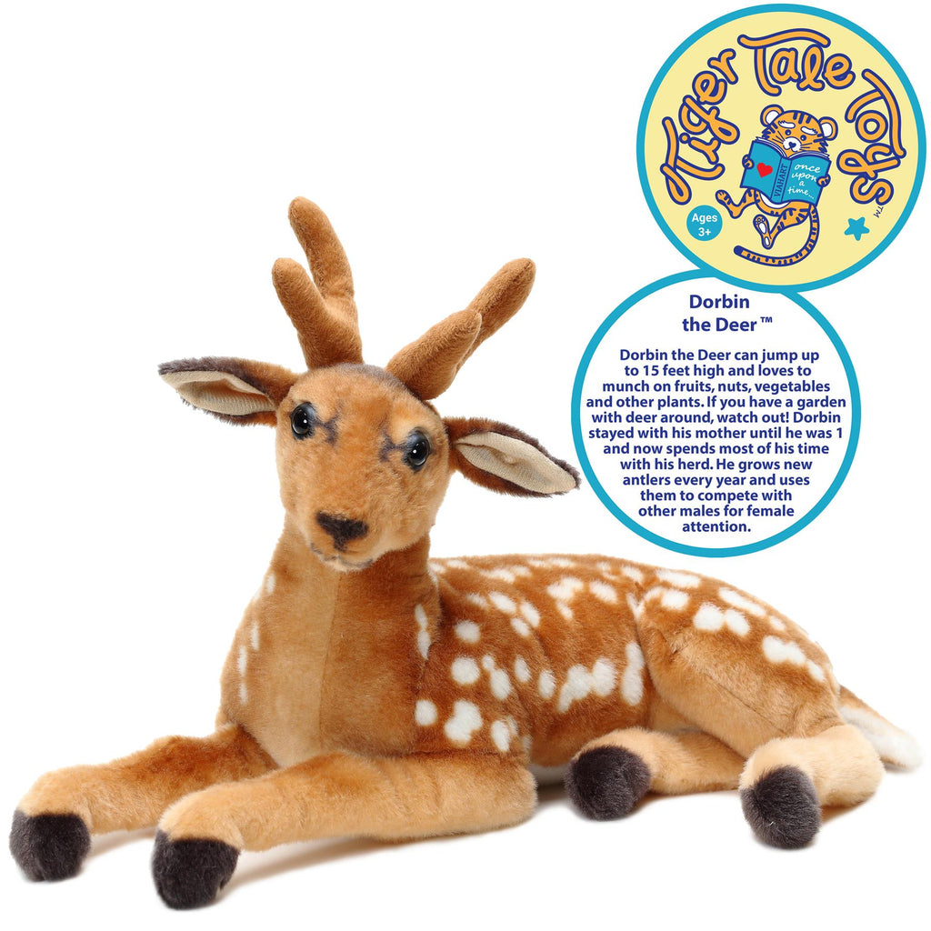 Dorbin The Deer 21 Inch Stuffed Animal Plush by Viahart - Large Soft Deer Stuffed Animal, Premium Quality Plush Toy for Kids Ages 3+, Birthday Christmas Gift for Boys Girls