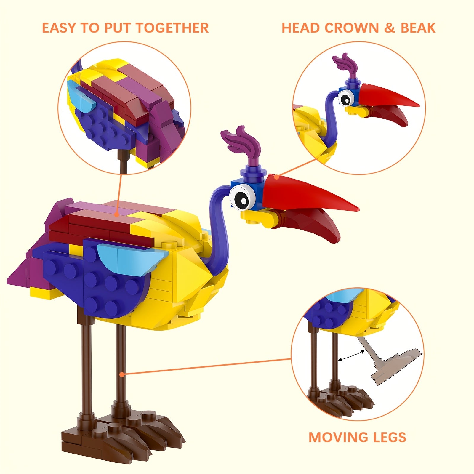 Bird and Dog House Building Block Set for Kids, ABS Brick Mini Architecture Model Kit, Creative STEM Construction Toy Ages 6+, Cute Desktop Decoration, Easter Birthday Christmas Gift for Boys Girls