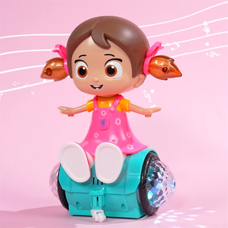 Electric Stunt Rotating Dancing Girl Balance Car Toy – Universal Spinning Fidget Toy for Kids, Fun Holiday Birthday Christmas Halloween Gift for Boys and Girls